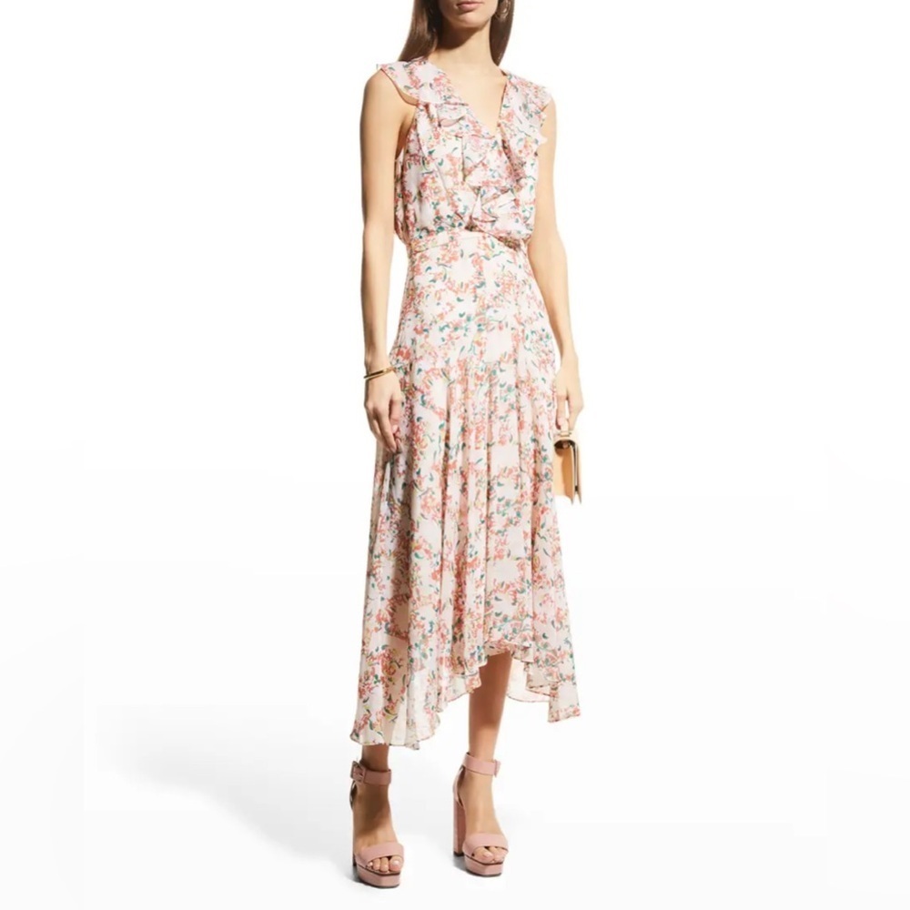 Saloni Rita Silk Sleeveless Midi Dress 4